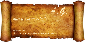 Amma Gertrúd névjegykártya